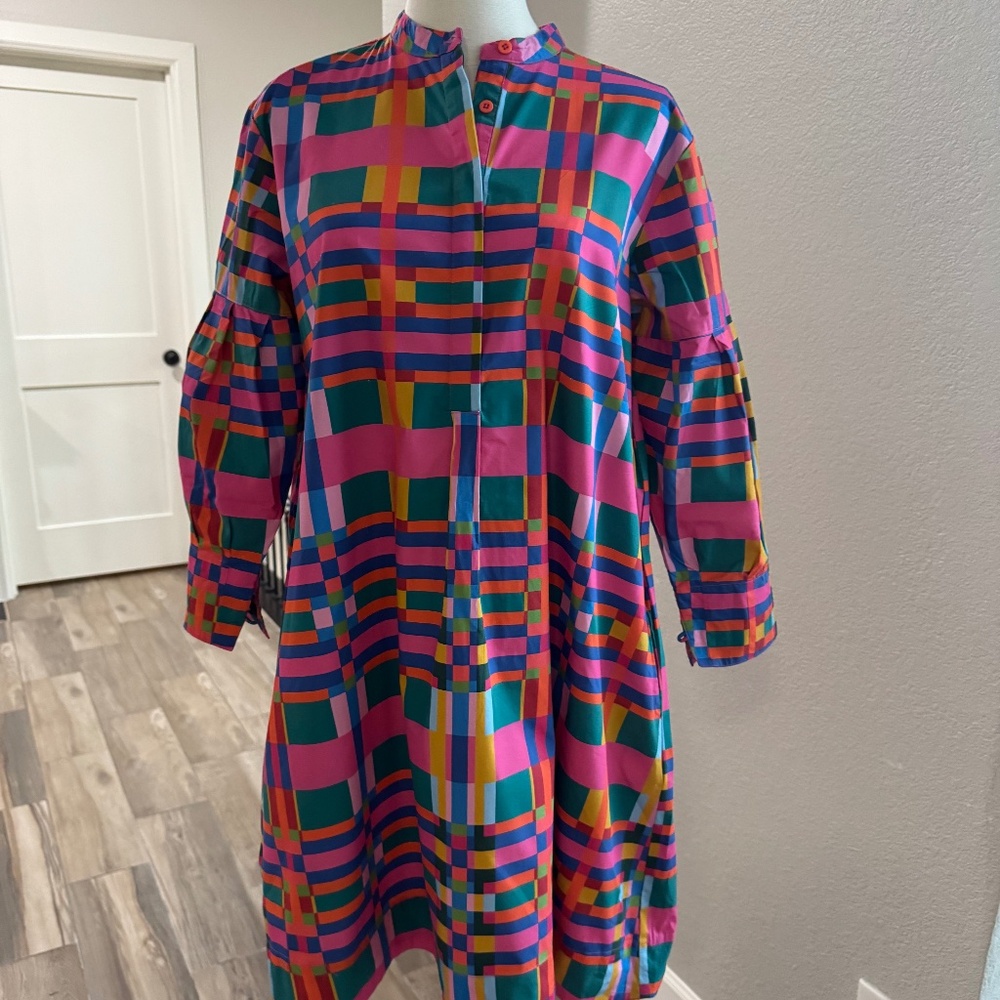 Sunshine Tienda Que Paso Plaid Milly Dress Size M